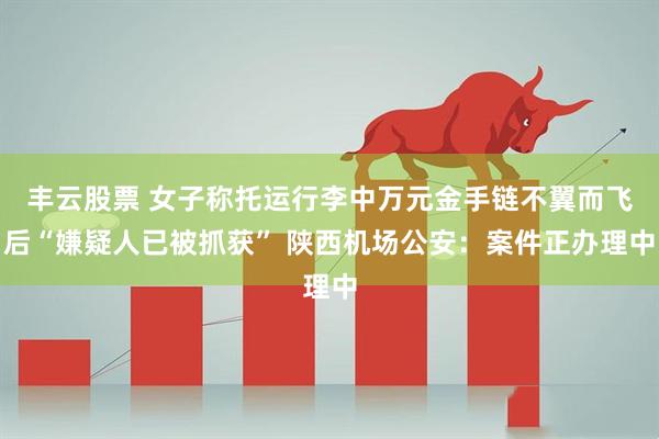 丰云股票 女子称托运行李中万元金手链不翼而飞后“嫌疑人已被抓获” 陕西机场公安：案件正办理中