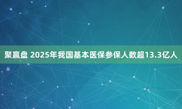 聚赢盘 2025年我国基本医保参保人数超13.3亿人